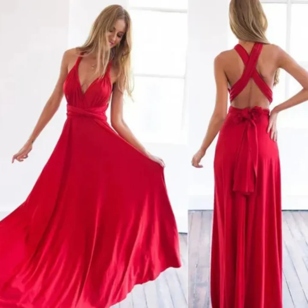 Abendliches Wickelkleid für Frauen