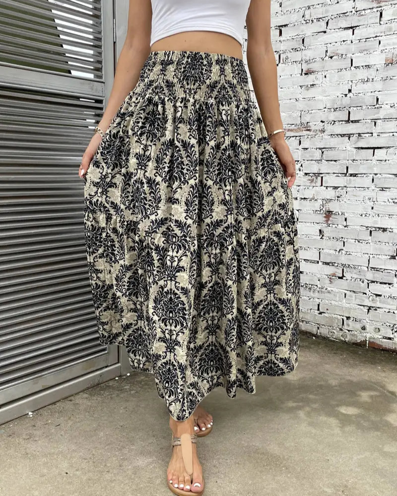 damen-boho-style-maxirock-lange-röcke-sommer