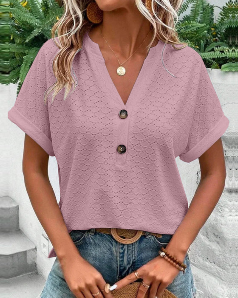 Elegante kurzärmelige Bluse für Frauen