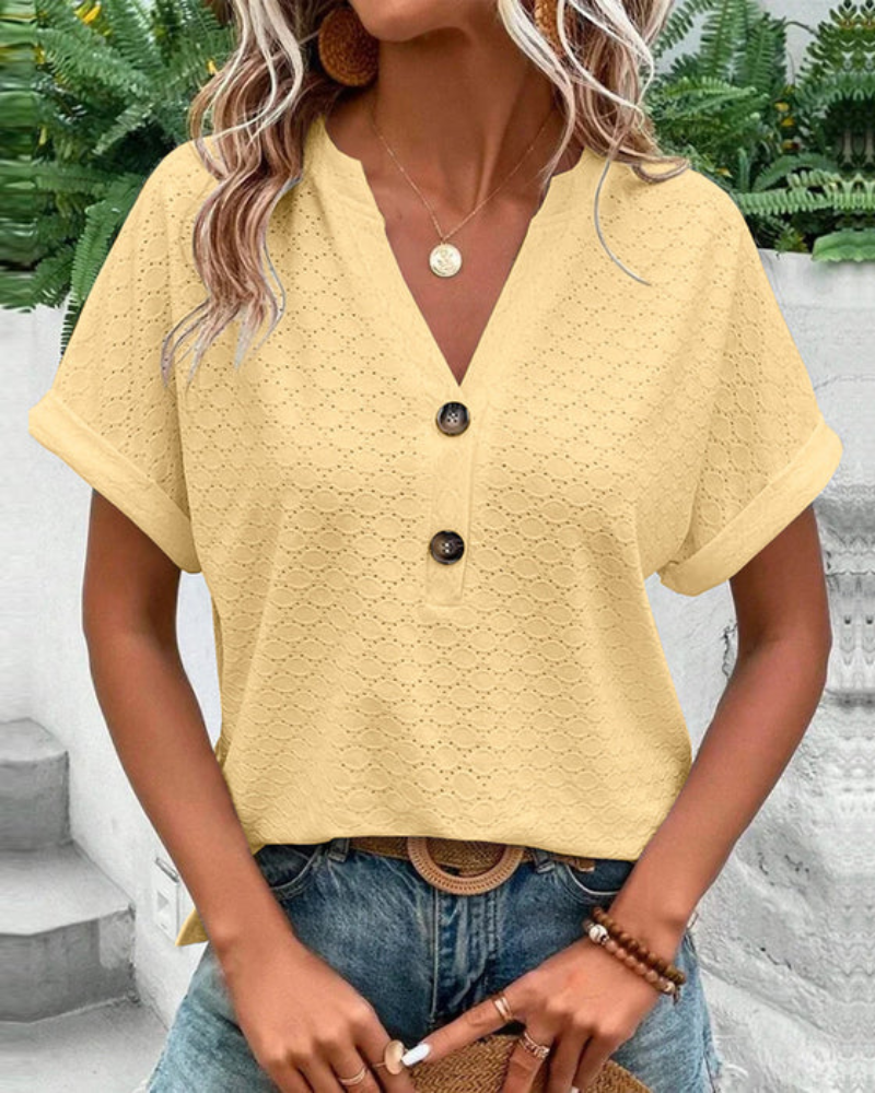 Elegante kurzärmelige Bluse für Frauen