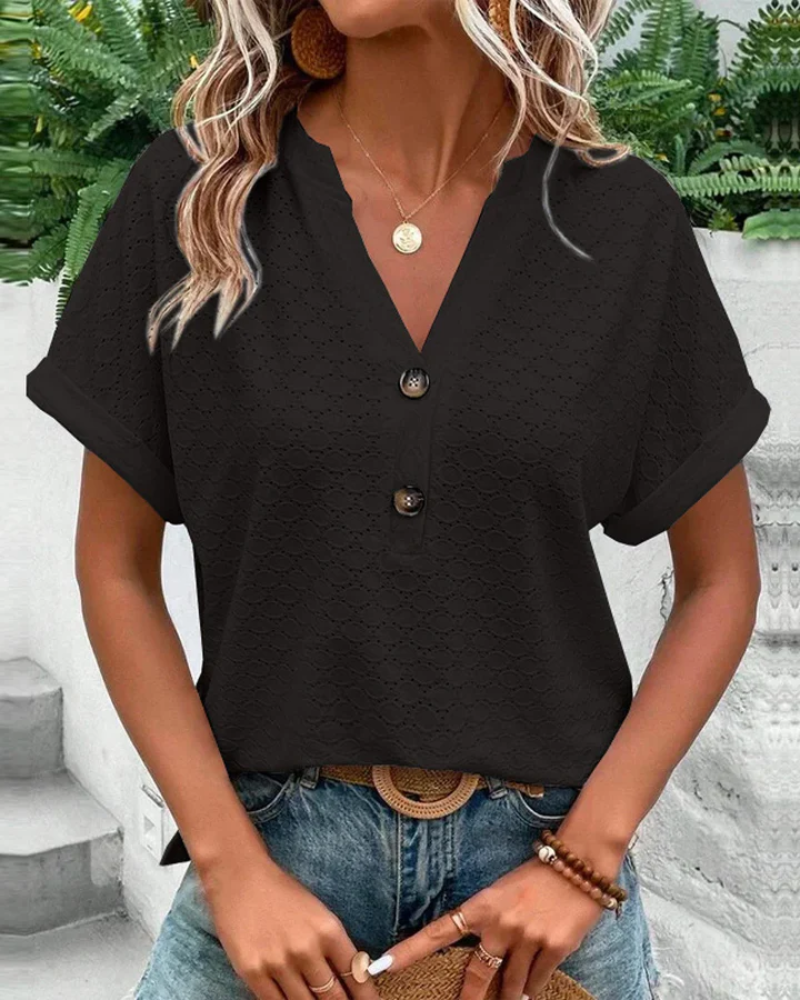 Elegante kurzärmelige Bluse für Frauen
