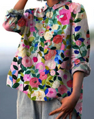 Elegante Damen Langarm Bluse