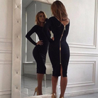 damen-elegante-bodycon-kleid-midi