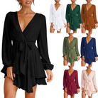 damen-elegante-wickelkleid-mini