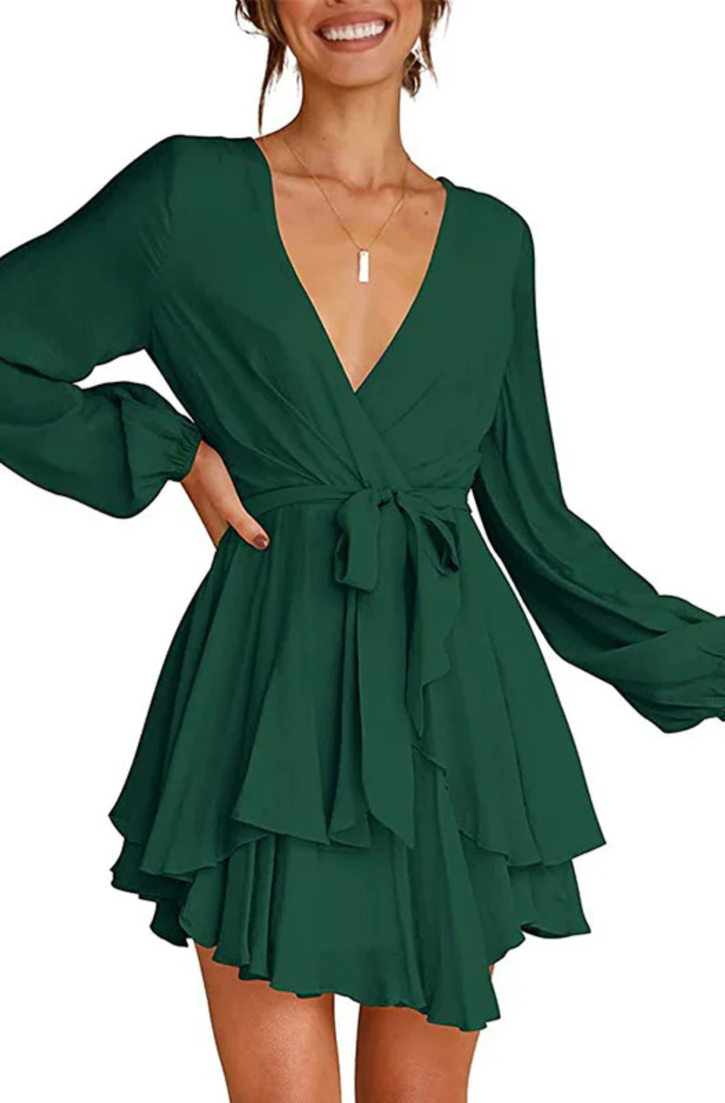 damen-elegante-wickelkleid-mini