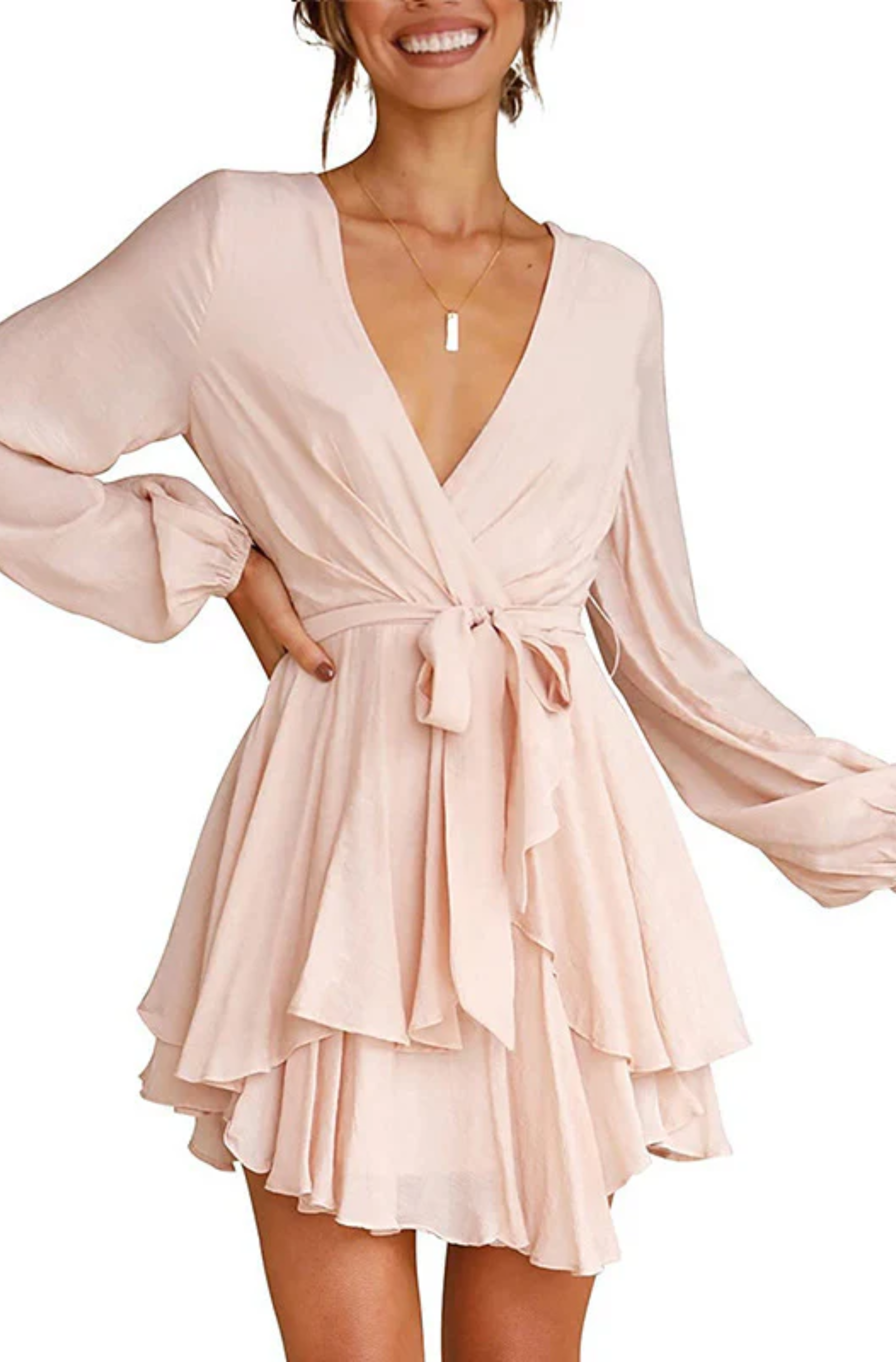 damen-elegante-wickelkleid-mini