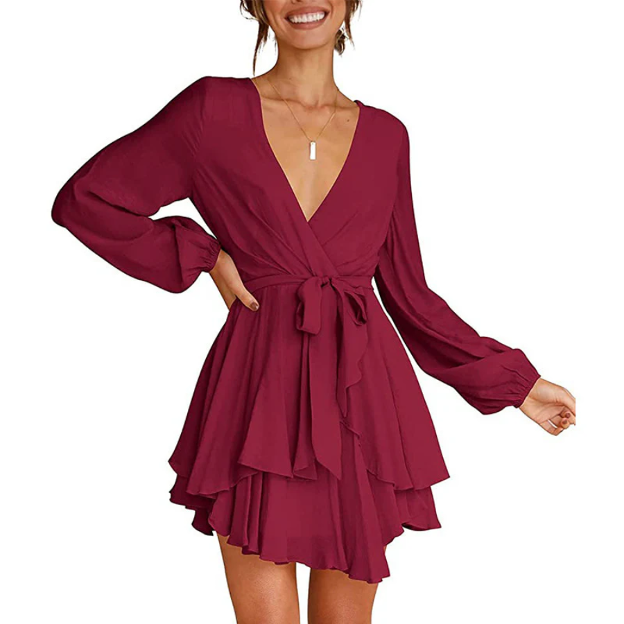 damen-elegante-wickelkleid-mini