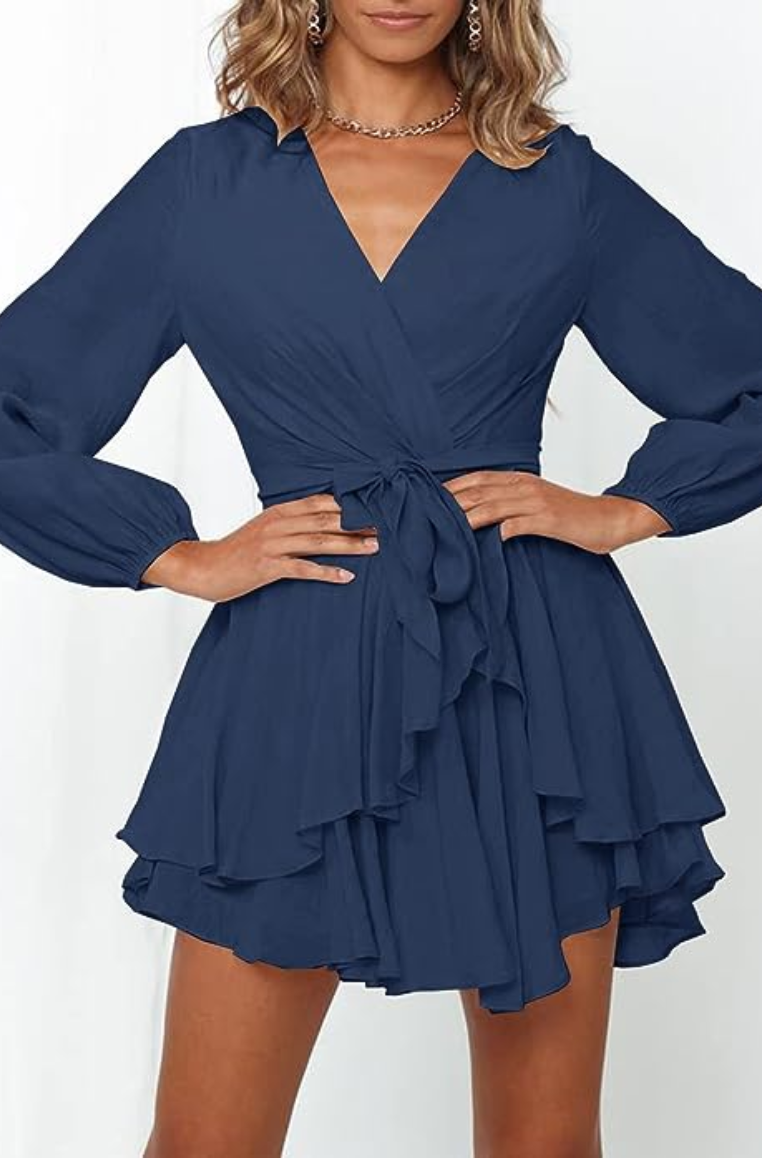 damen-elegante-wickelkleid-mini
