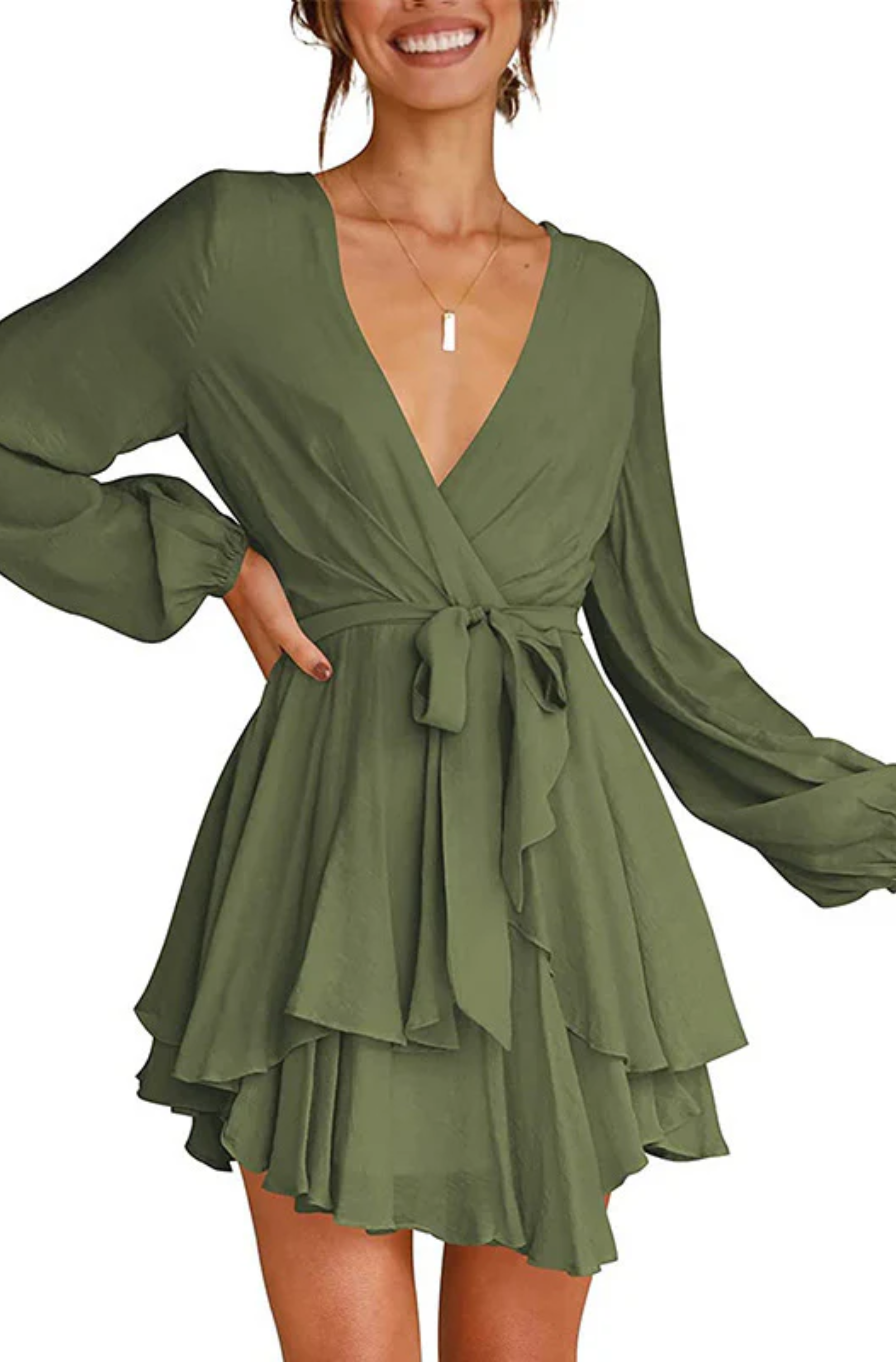 damen-elegante-wickelkleid-mini