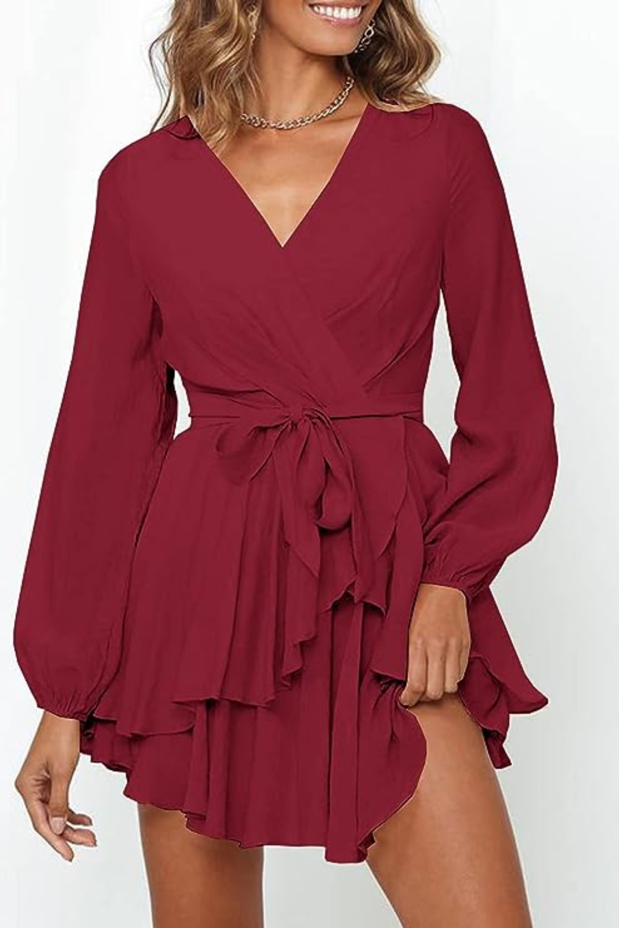 damen-elegante-wickelkleid-mini