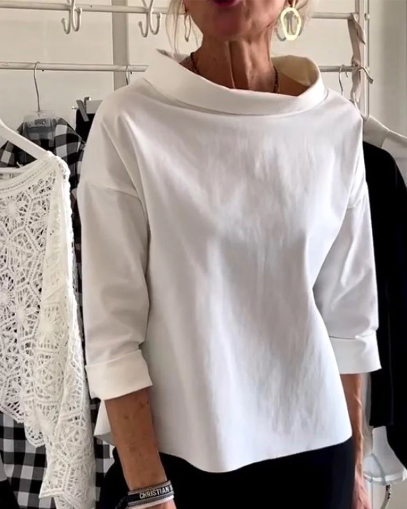 Damen Pullover Stehkragen