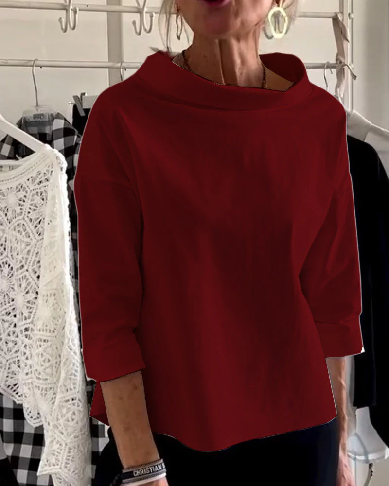 Damen Pullover Stehkragen