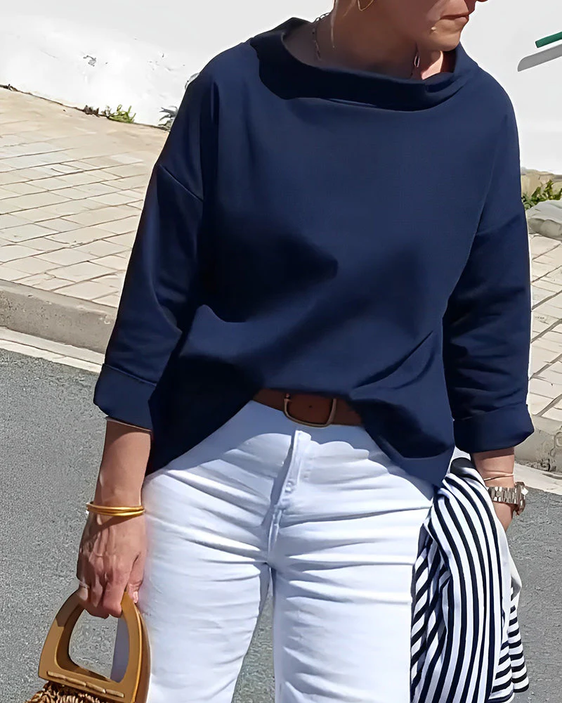 Damen Pullover Stehkragen