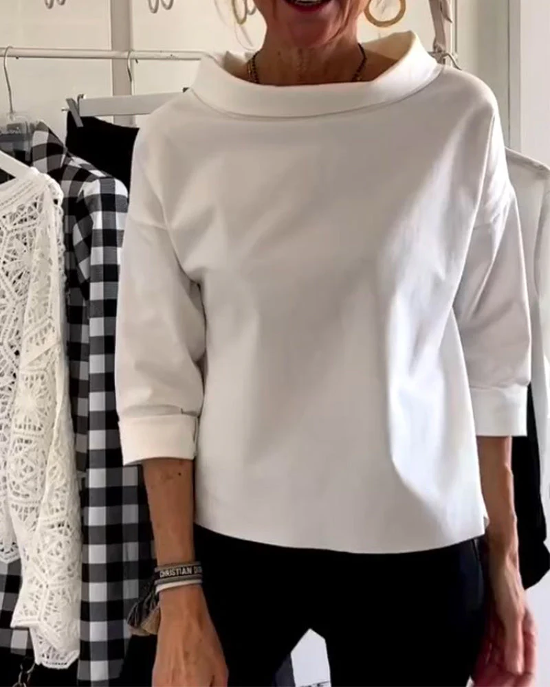 Damen Pullover Stehkragen