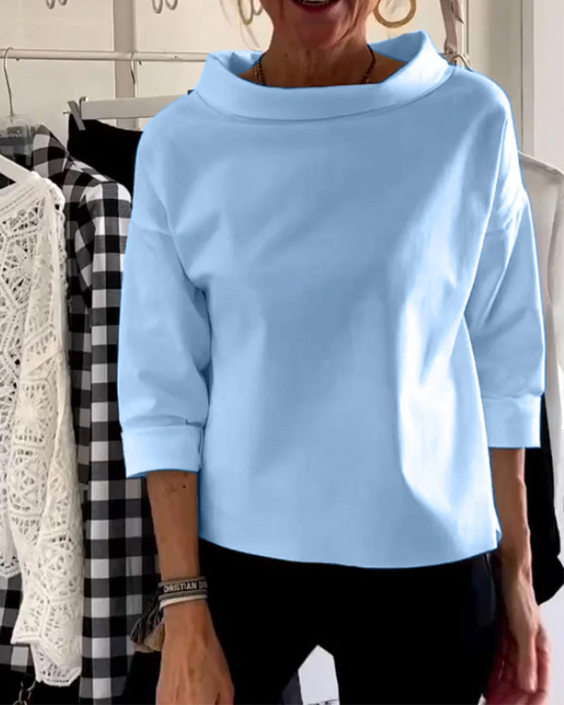 Damen Pullover Stehkragen