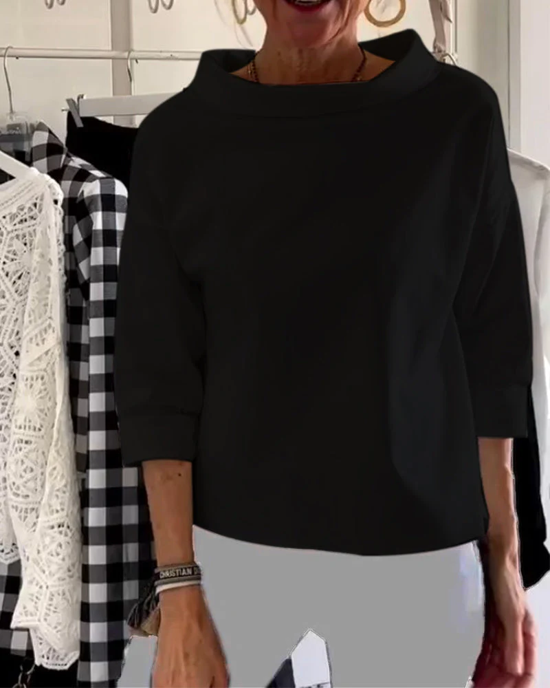 Damen Pullover Stehkragen