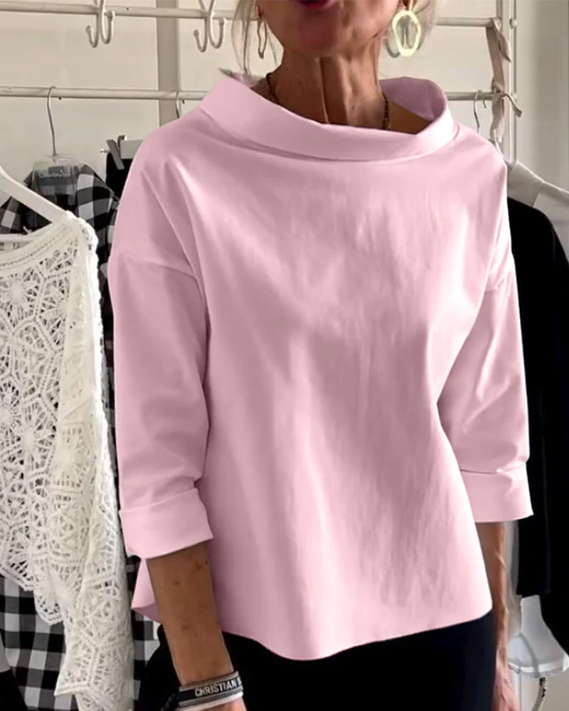 Damen Pullover Stehkragen