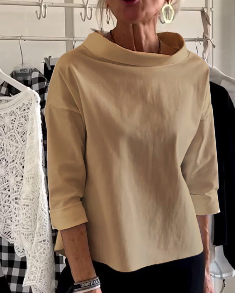 Damen Pullover Stehkragen
