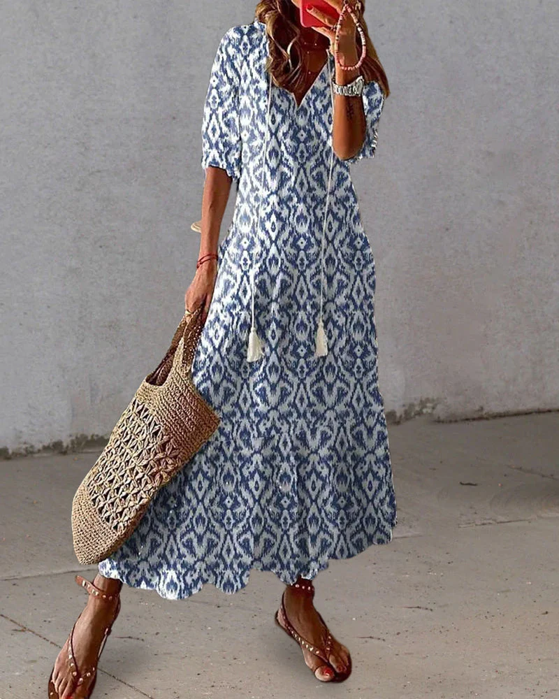 Boho Kleid Damen Sommer