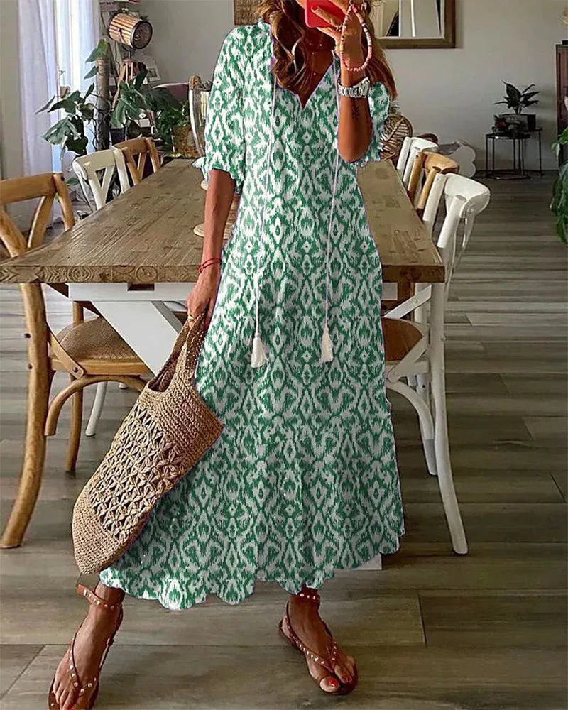 Boho Kleid Damen Sommer