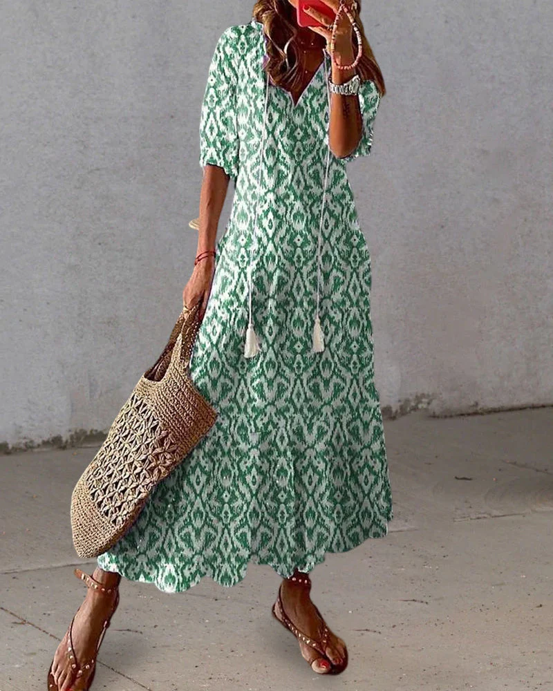 Boho Kleid Damen Sommer