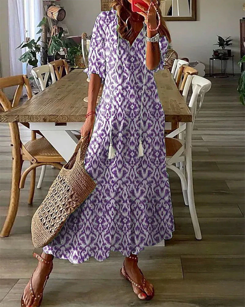 Boho Kleid Damen Sommer