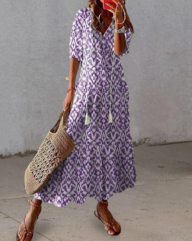Boho Kleid Damen Sommer