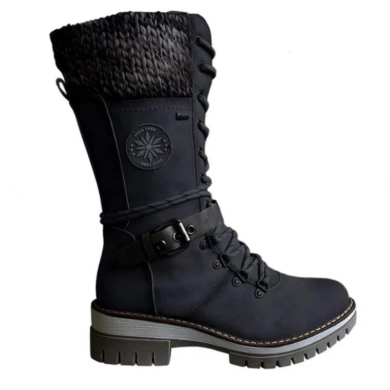 damen-gemütlich-stiefel-schwarz