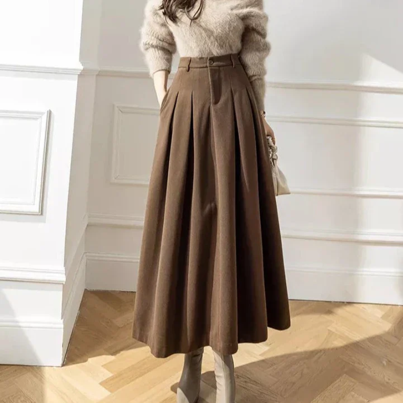 damen-high-waist-faltenrock-elegante-rocke