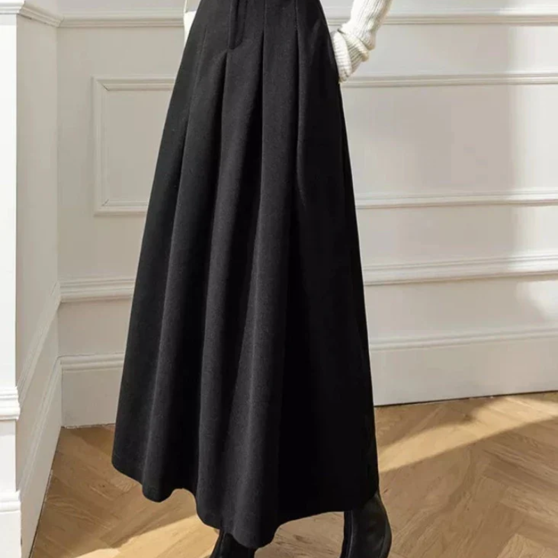 damen-high-waist-faltenrock-elegante-rocke