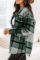 damen-karierte-strickjacke