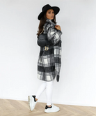 damen-karierter-lange-strickjacke-cardigan