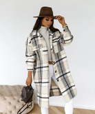 damen-karierter-lange-strickjacke-cardigan