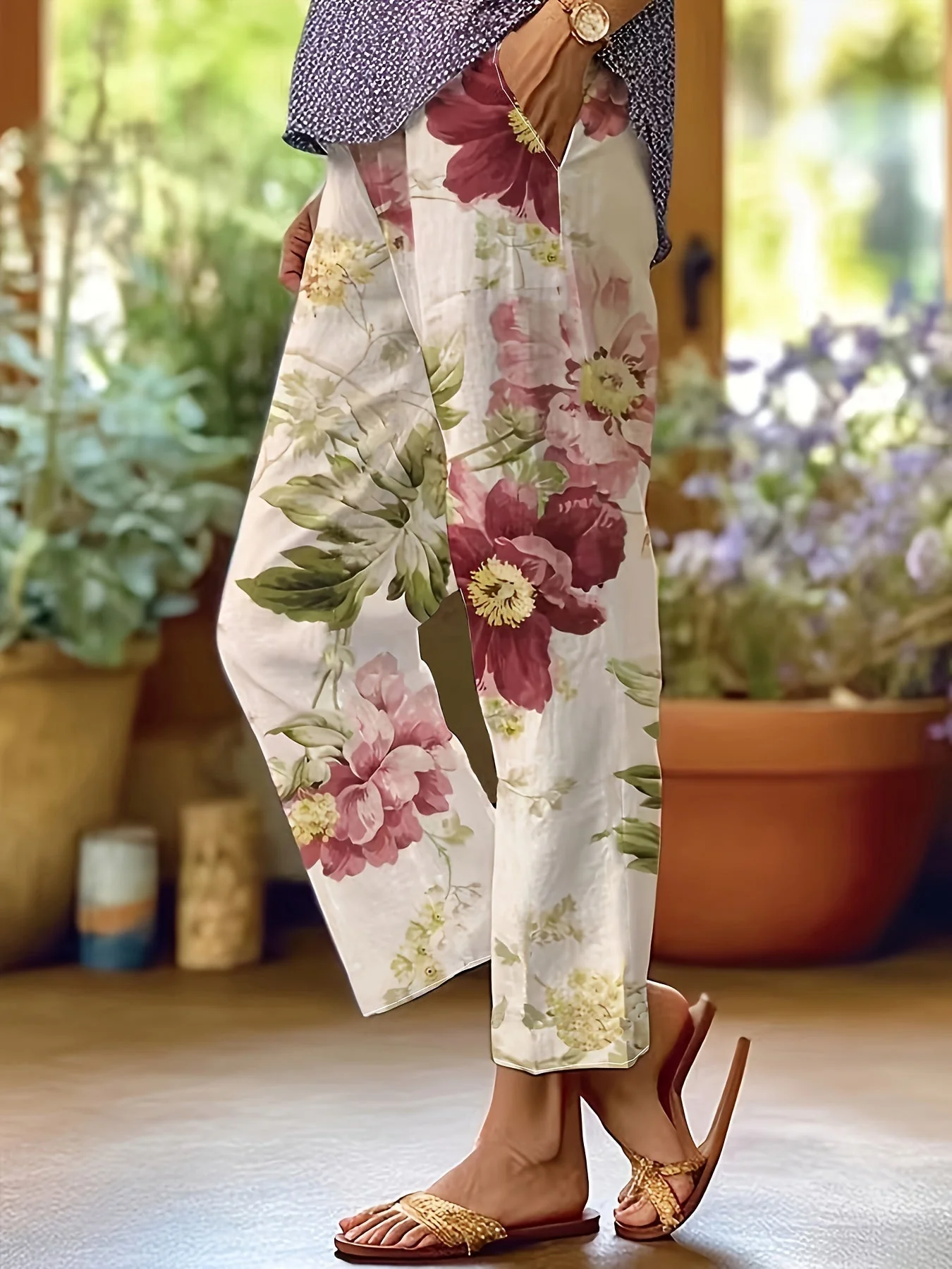 Damen bequeme weite Hosen