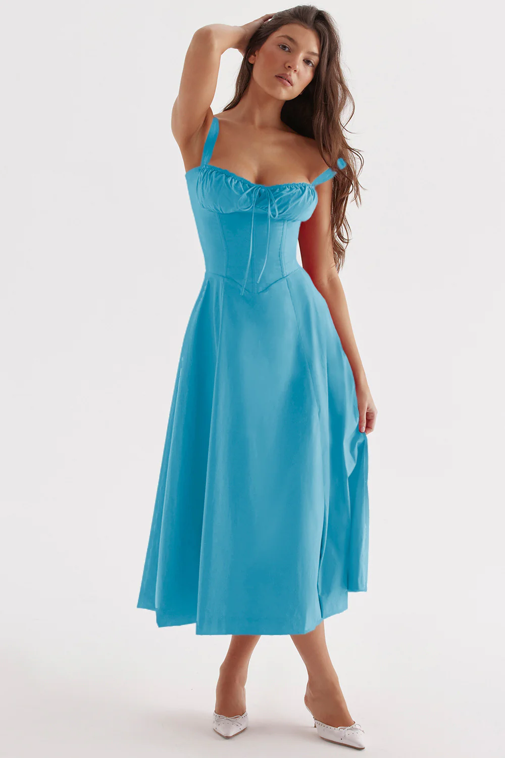 damen-korsett-sommerkleid-midi