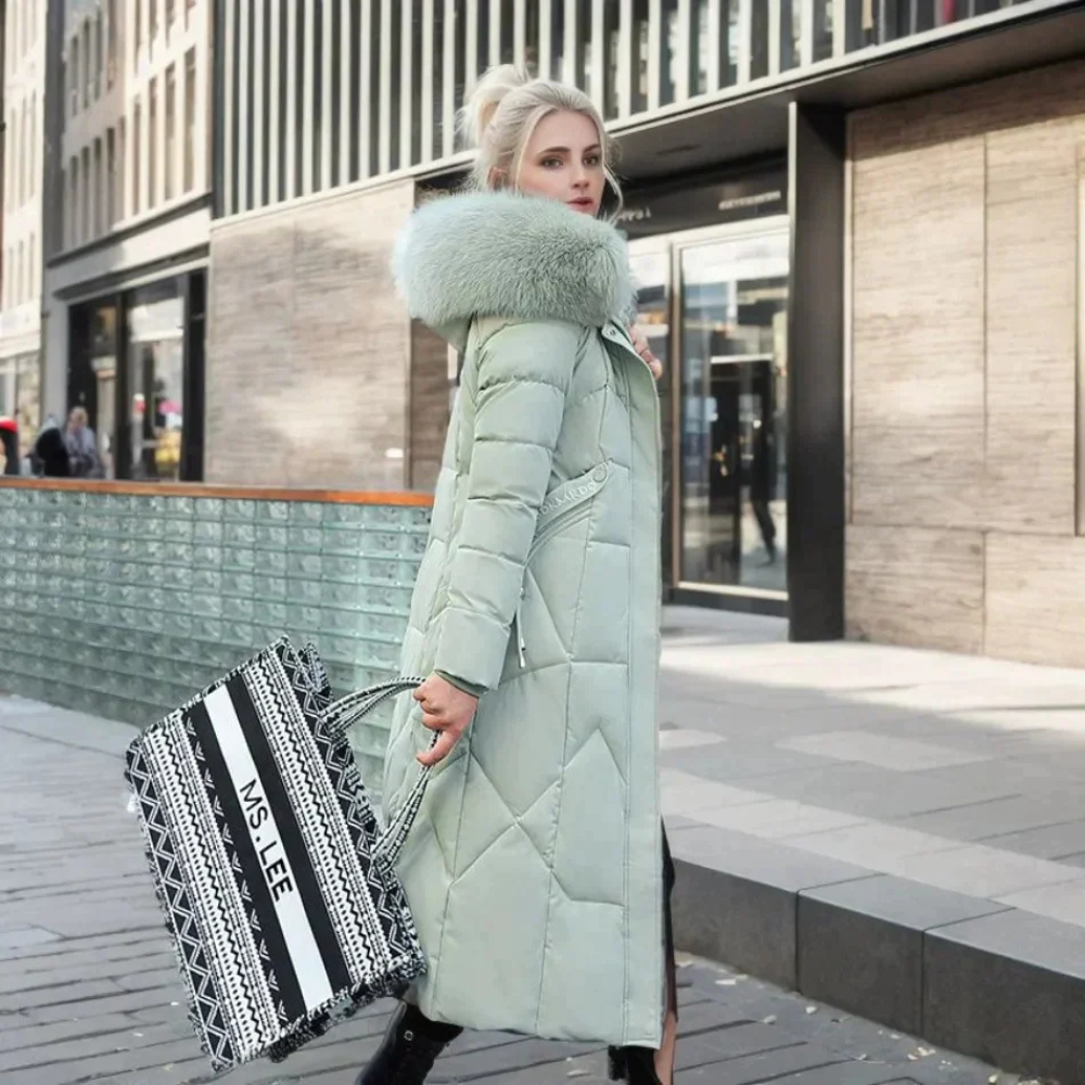 damen-lange-daunenjacke-steppjacke-schwarz