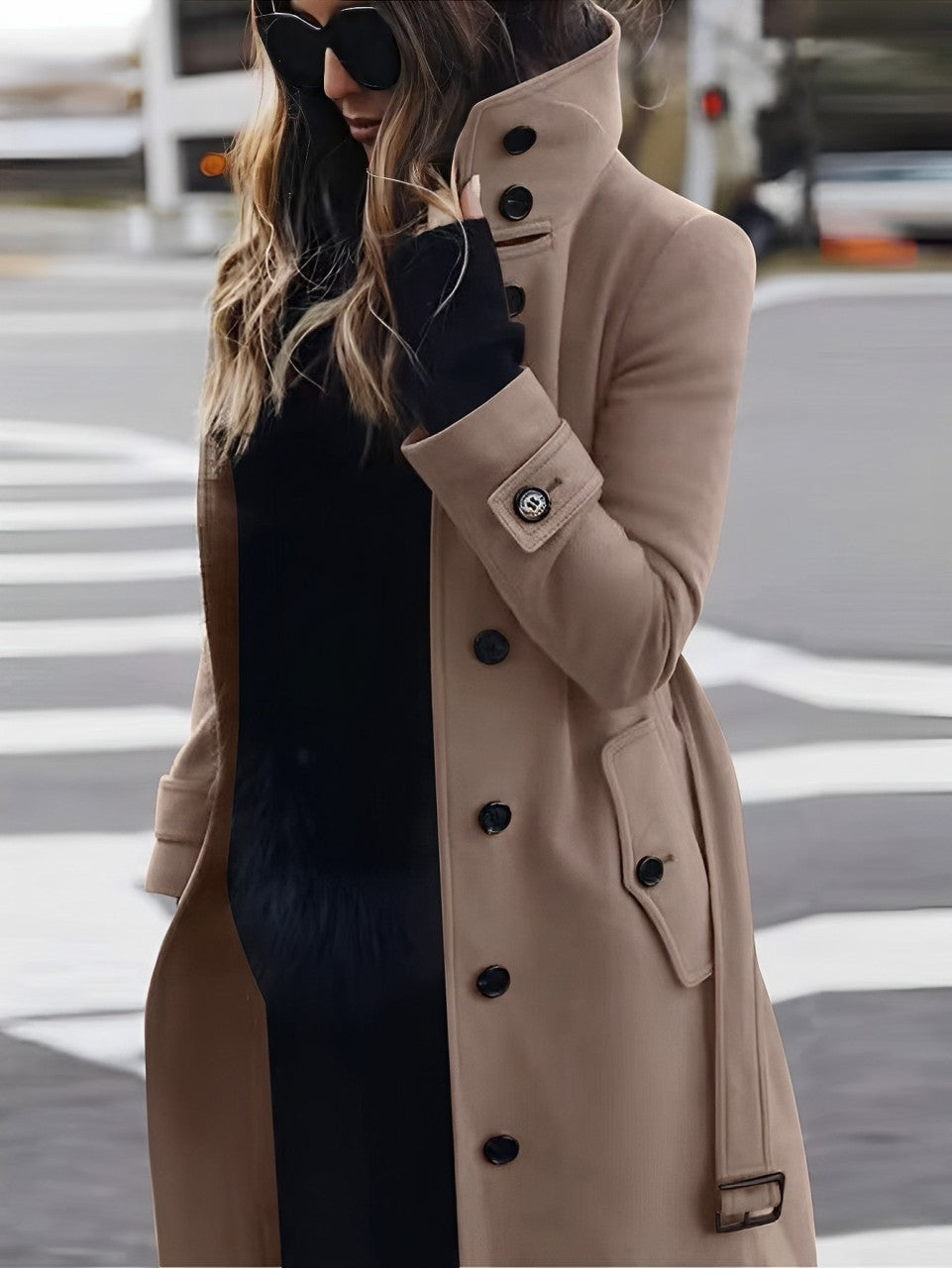 damen-lange-trenchcoat-schwarz-jacke
