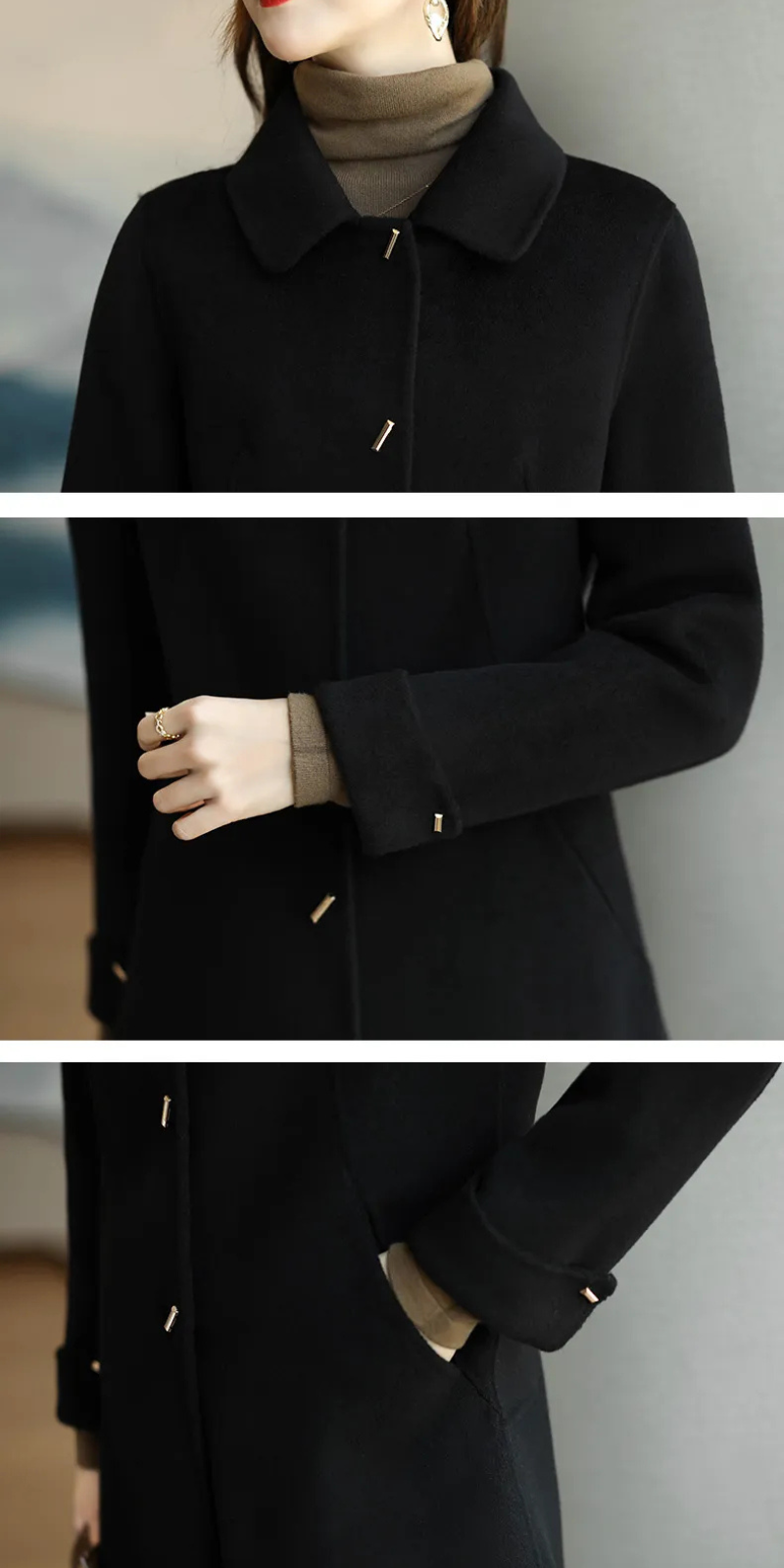 damen-lange-veste-schwarz