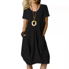 Lässiges kurzärmeliges Kleid für Frauen