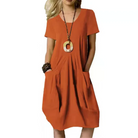 Lässiges kurzärmeliges Kleid für Frauen