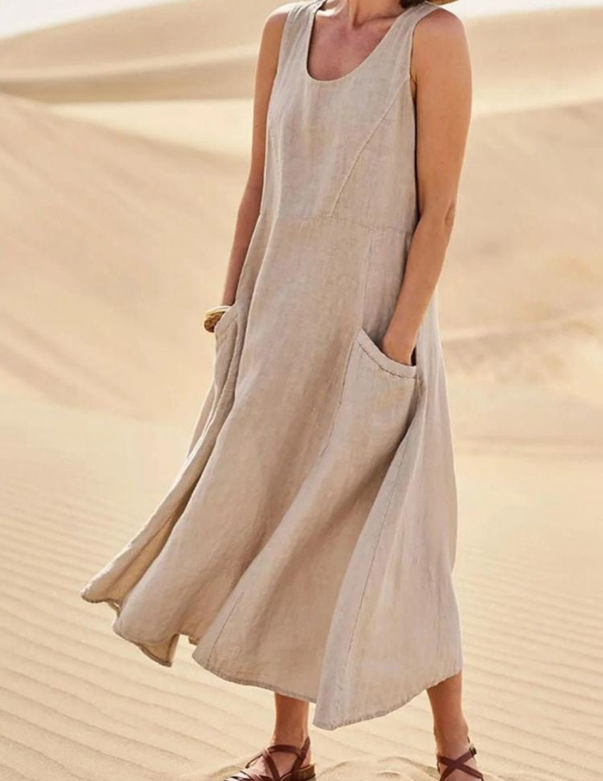 damen-luftige-lommerkleid-midi