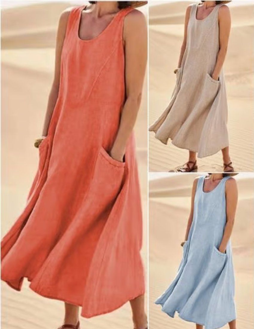 damen-luftige-lommerkleid-midi