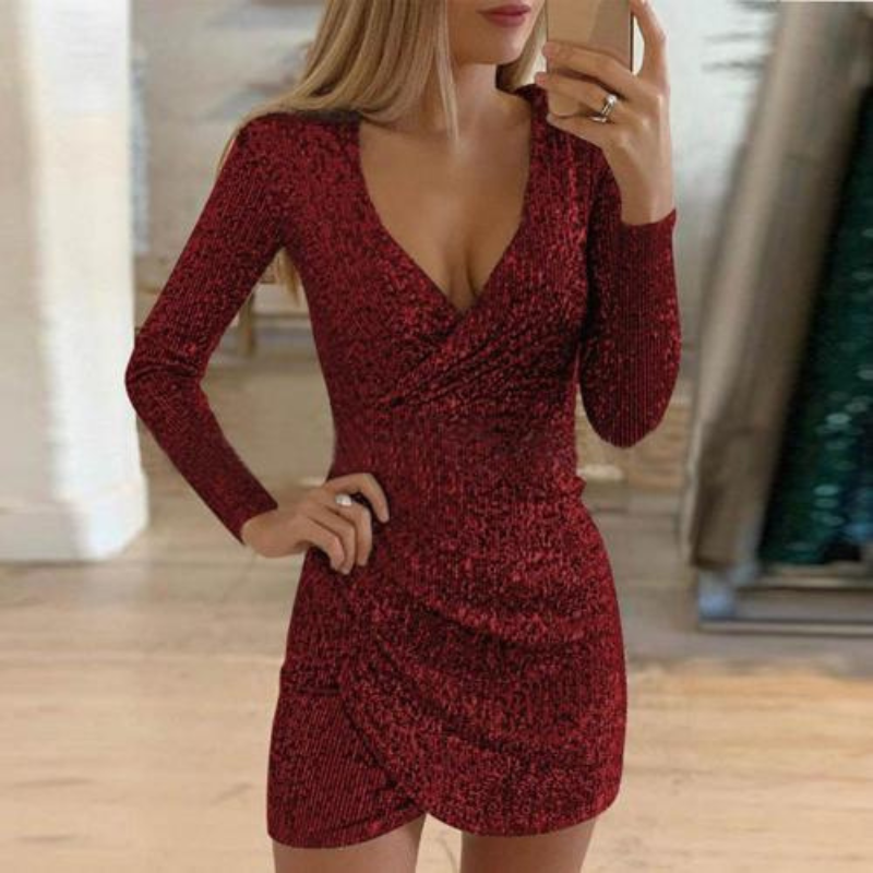 damen-pailletten-wickelkleid-mini