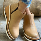 damen-plateau-stiefeletten-schwarz