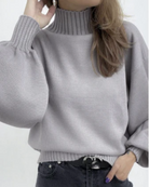 damen-rollkragen-pullover-grau
