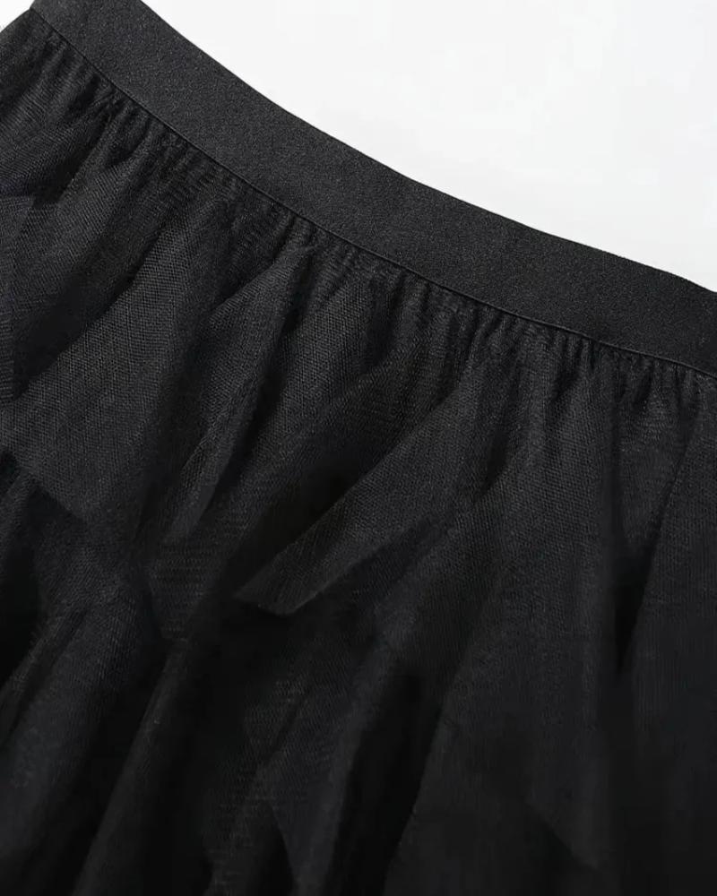 damen-schick-midirock-langer-ruschenrock