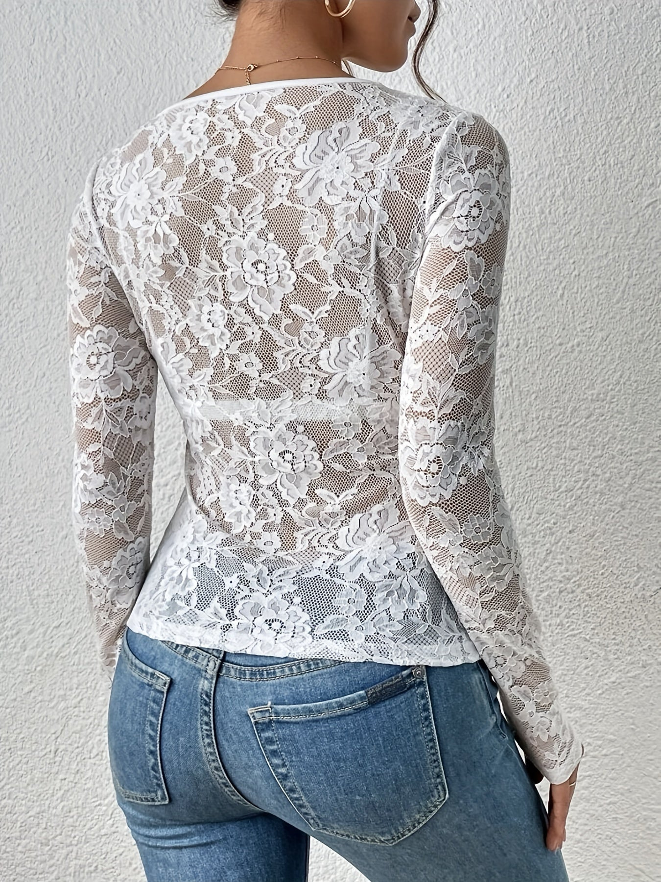 Schickes Elegantes Langarm-Top für Frauen