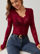 Schickes Elegantes Langarm-Top für Frauen