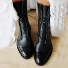 damen-schwarz-boots-flach
