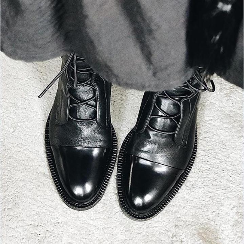 damen-schwarz-boots-flach